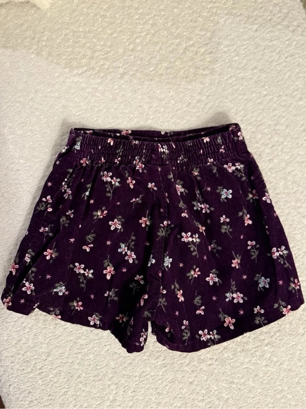 Vintage OshKosh Toddler Floral Corduroy Skort | Shorts Skirt | 90s Kidswear, 2T